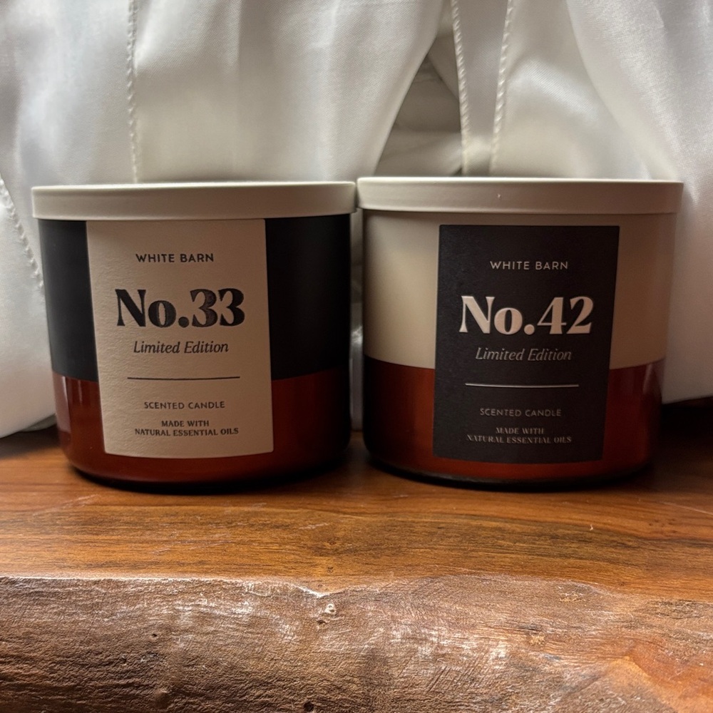 Bath & Body Works No.33 & No.42 Limited Edition 3-wick Candles